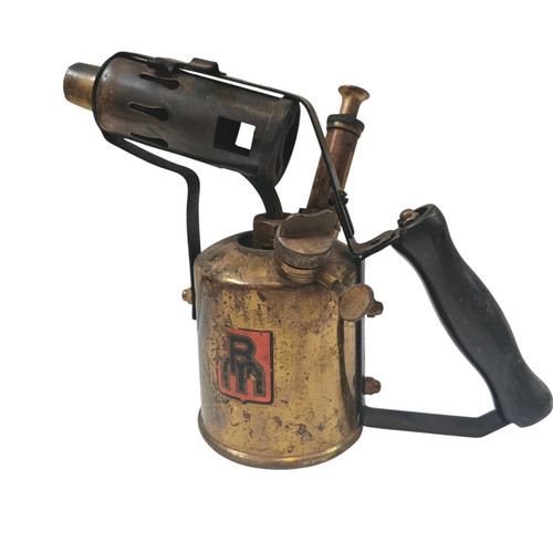 Vintage brass blow torch lamp - vintage,