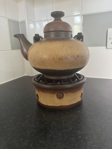 Vintage stoneware teapot tea - stoneware,