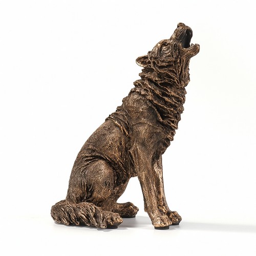 Howling wolf statue tabletop - wolf,