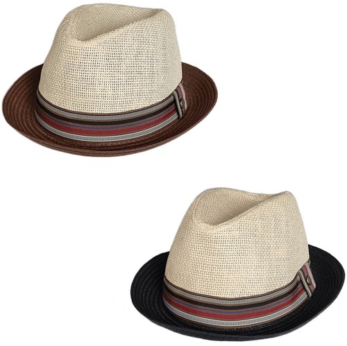 Straw fedora hat lightweight - straw,