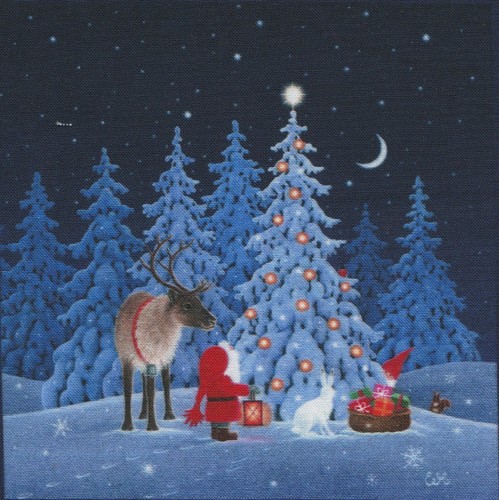 Fabric picture panel christmas - picture,