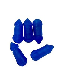 Pole Bead Connectors Blue 4mm