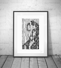 THE STRANGLERS ❤ No More Heroes ❤ song lyrics poster Limited Edition Print