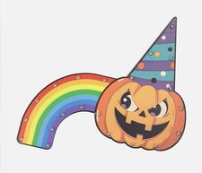 TKMaxx Wooden Rainbow Pumpkin