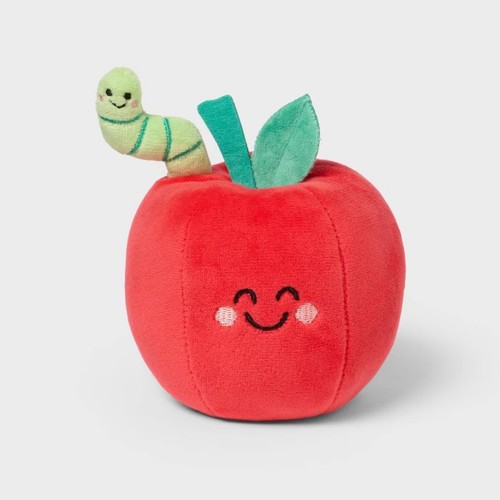 Apple with worm plush - with,