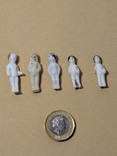 Five Antique / Vintage ? Tiny Frozen Charlotte Penny Dolls.