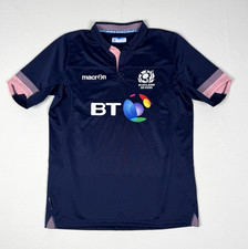 Scotland Rugby Sevens Home Shirt 2014/2015, Macron Size XXL Navy Pink