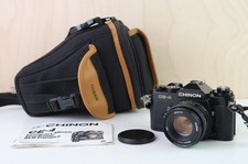 CE-4 Chinon Compact 35mm Electronic SLR  Camera & Vivitar 50mm 1:1.7 Prime lens