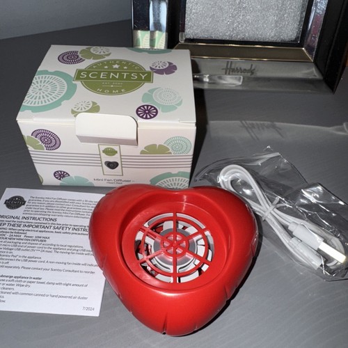 Scentsy heart red mini fan - heart,