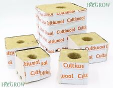 Cultiwool Rockwool Grow Blocks Cubes 3", 4'' Large Hole 6" Large Hole Hugo Block