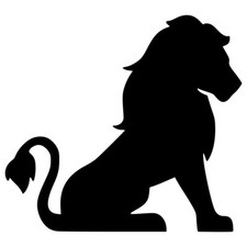 Sitting Lion Silhouette Vinyl