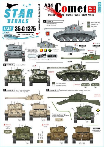 Star decals c1375 a34 - star, 35-c1375,