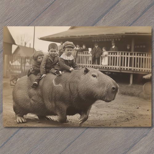 Art print capybara - print,