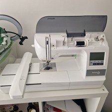 brother innovis 750e embroidery sewing machine white without box