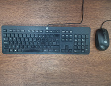 HP Business Slim QWERTY Keyboard and Mouse Combo – USB Wired Office Set