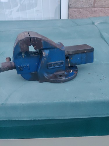 Vintage record bench vice - record,