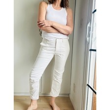 Y2K Cargo Capri Pants in Cream