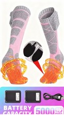 Electric Heated Socks Foot Winter Warmer 10000mAh Rechargeable Battery Power