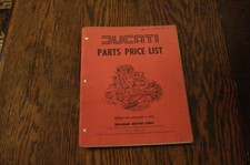 Ducati Parts Price List 1979
