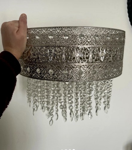 Next chrome beaded lampshade - chrome,