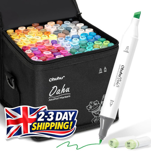 Ohuhu 100 color chisel fine - color,