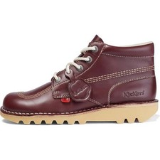 Kickers M Kick Hi Mens Red Leather Ankle Boots Size 6-11