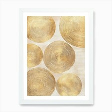 Gold Circles 22 Art Print