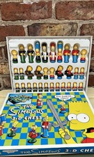 The Simpsons 3D Chess Board game Set complete in box homer bart Marg