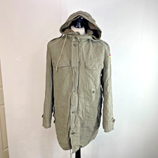 Vtg 1988 Jeans Express German Army Olive Green Parka Coat + Liner size M GrNr.11