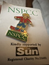 vintage NSPCC pin badge