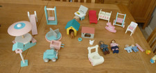 Dollshouse furniture - family figures+pets-nursery items-playground items-wooden