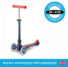 Micro Scooters Micro Mini Deluxe Foldable Scooter MMD154 Navy Blue 2-5Yrs.