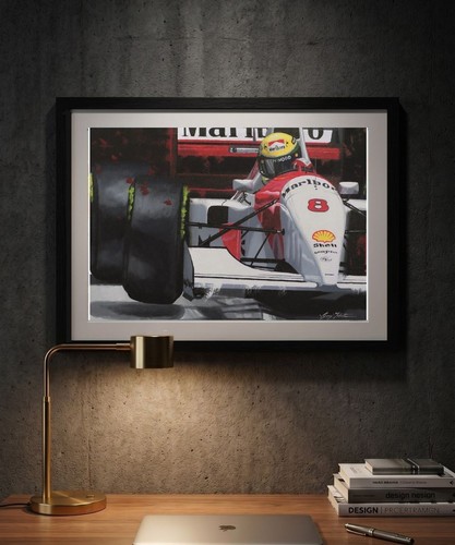 Ayrton senna print - ayrton, a3