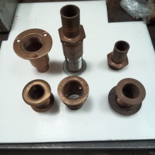 Unused GUNMETAL BOAT thru Hull skin fittings.1/1/2" Hose