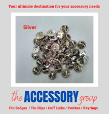 10 x Butterfly Clutch Tie Tacks Lapel Pin Backs clasps Security Lock silver