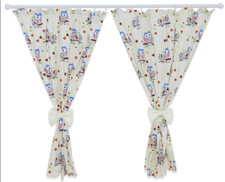 Cream Nursery Curtains with Bows – Owls Design for Baby & Toddler Room
