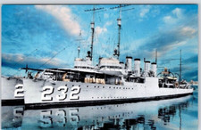 SHIP POSTCARD U.S.S. BROOKS