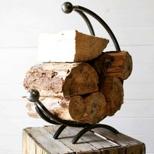 Wrought iron log - iron, holder,