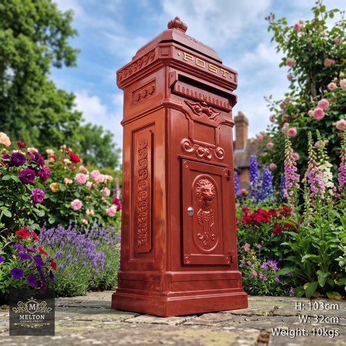 Post box red grand pillar - post,