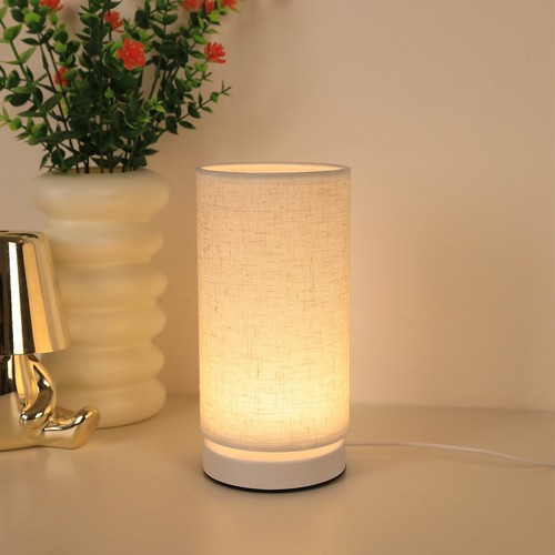 Modern pair bedside - of, lamps
