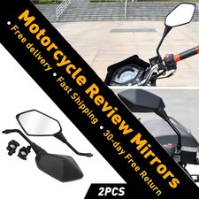 7/8" Motorcycle Rearview Side Mirrors For Honda Kawasaki Suzuki ATV Handlebar