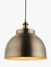 John Lewis Baldwin Large Pendant Ceiling Light, Antique Brass Fitting RRP £110
