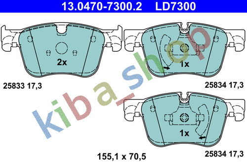 Ceramic brake pads front - ceramic, fits