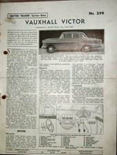 Vauxhall Victor Motor Trader Service Data Sheet No.299