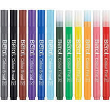 5 Pack Colour Berol Fine/Broad