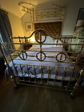 Superb Antique Brass Double Half Tester Bed Country House Chateau Princess Life