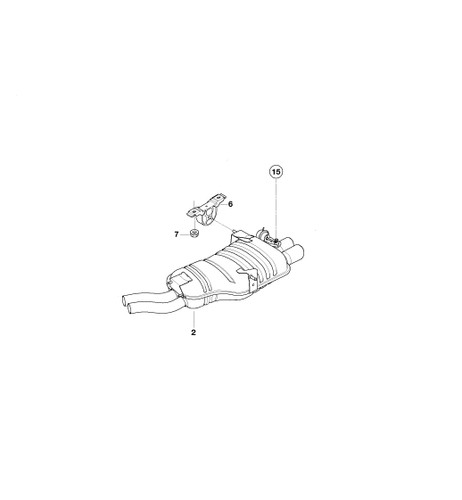 Bmw genuine rear silencer - bmw,