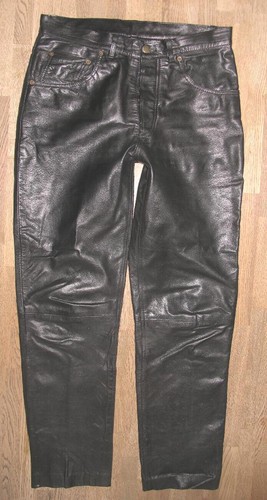 Men leather jeans - men's,