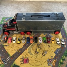 Toy Cars Large Job Lot Bundle - Transporter Carry Case + 15 Vehicles Collection