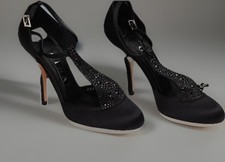 Gina T Bar black satin with